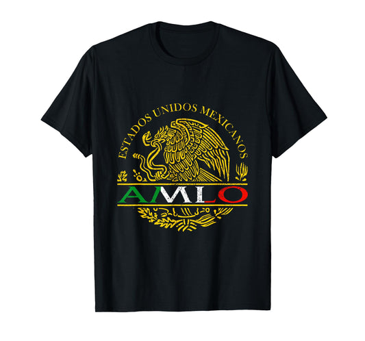 AMLO Aguila Dorada Mexicana Tricolor Mexican Eagle T-Shirt