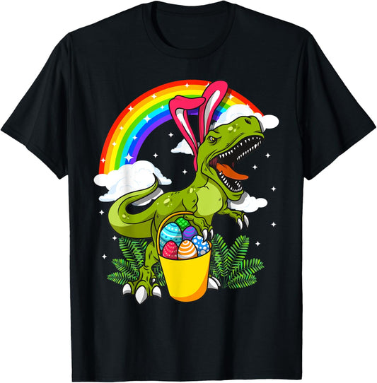 Easter Bunny Dinosaur T Rex Costume Adults Boys Girls Kids T-Shirt