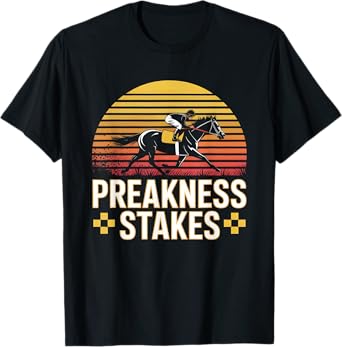 Preakness Stakes Retro Horse Racing, Men Women Kids Jockey T T-Shirt