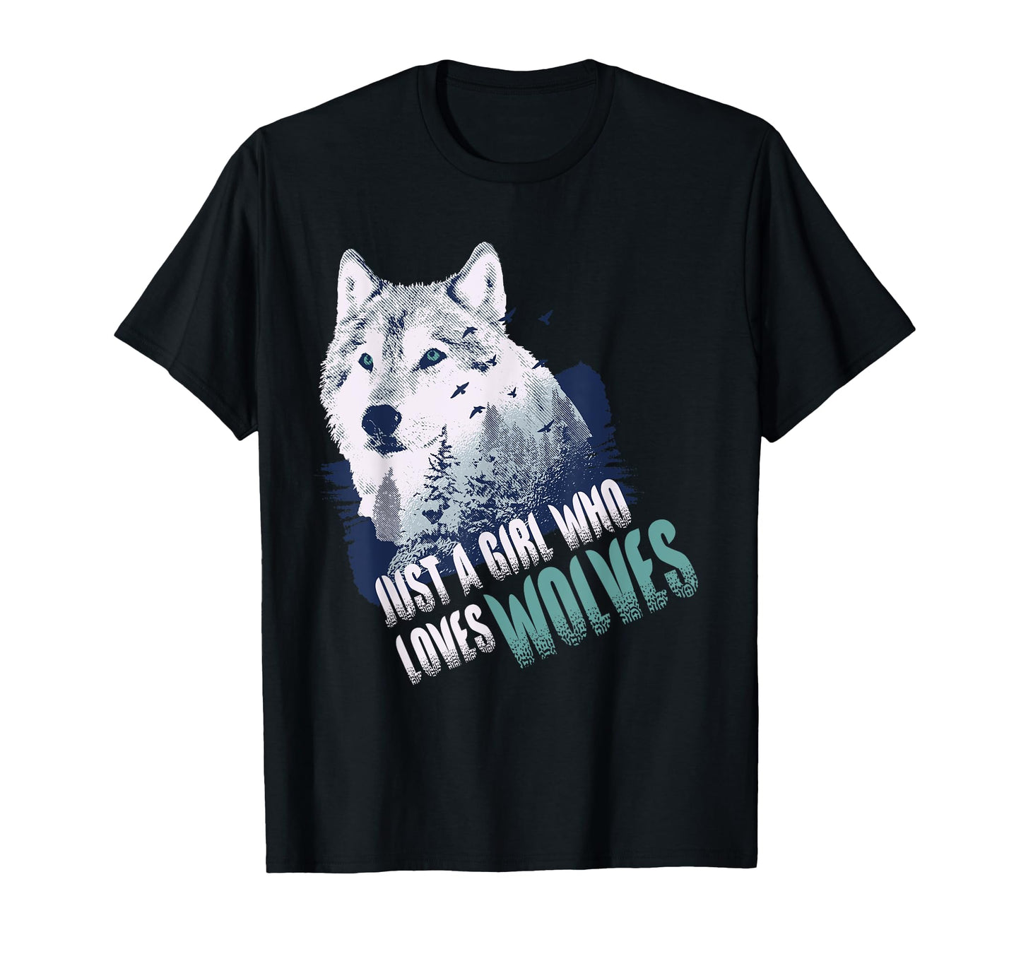 Just A Girl Who Loves Wolves | Cute Wolf Lover Gift T-Shirt
