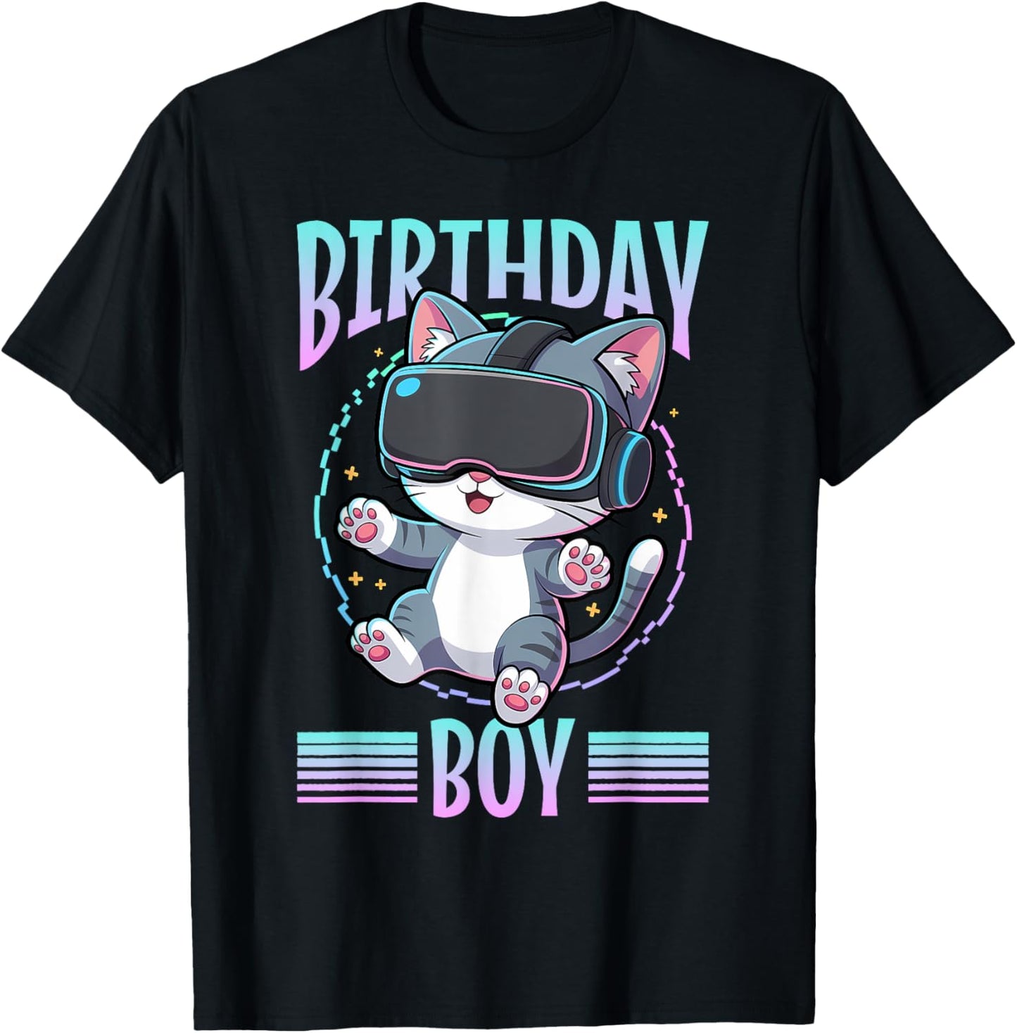 Gaming Cat Birthday VR Gamer T-Shirt