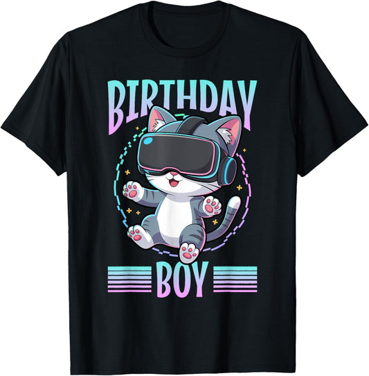 Gaming Cat Birthday VR Gamer T-Shirt