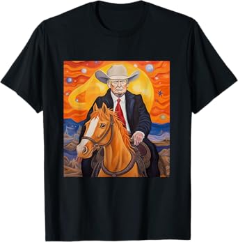 Cowboy Trump Riding a Horse, President Trump Gifts T-Shirt
