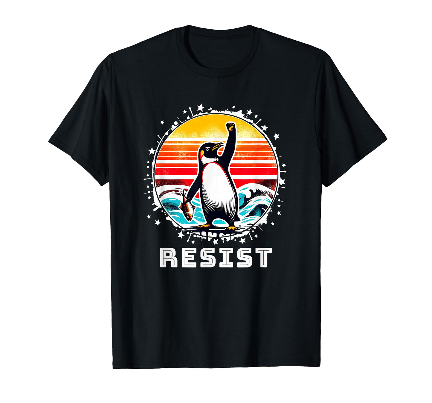 Funny Penguin Resist Penguins Protest Against Tariffs T-Shirt