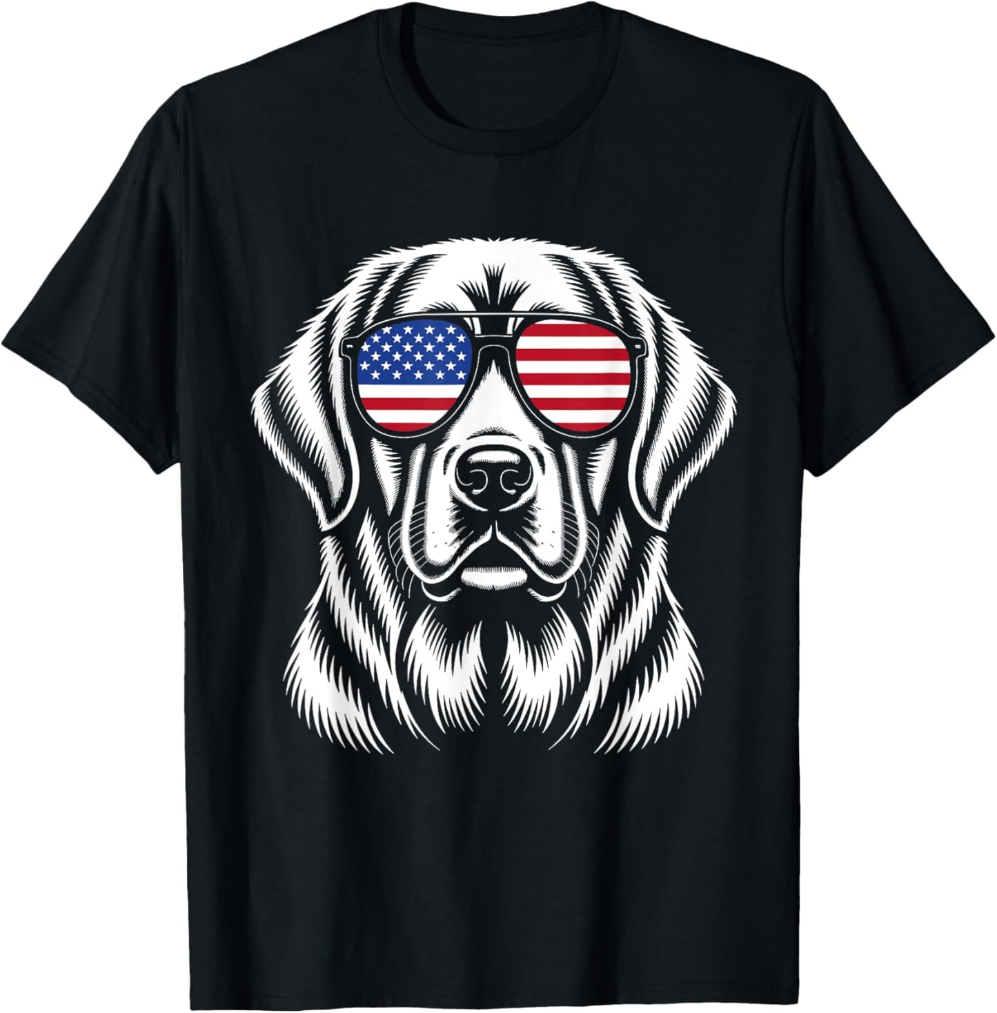 Patriotic Golden Retriever America 4th of July Men Women T-Shirt