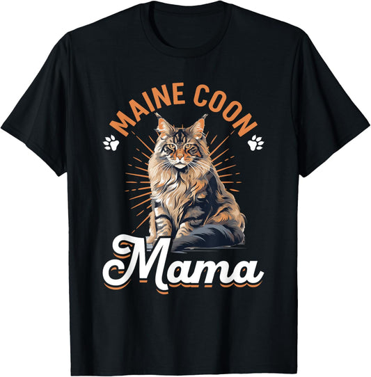 Maine Coon Cat Breed Pet - Maine Coon Mama T-Shirt