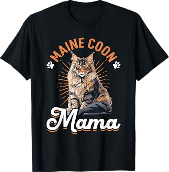 Maine Coon Cat Breed Pet - Maine Coon Mama T-Shirt