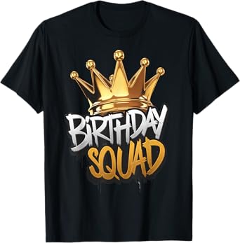 Family Birthday Squad Matching Design Celebrate Bday Party T-Shirt