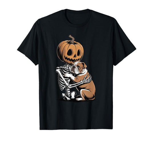 Halloween Skeleton English Bulldog Bulldogs T-Shirt
