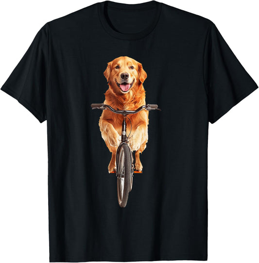 Golden Retriever Cycling T-Shirt