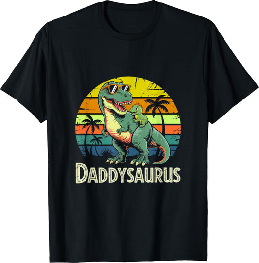 Vintage Daddysaurus Retro Dinosaur Dad Dinosaur Daddy Saurus T-Shirt