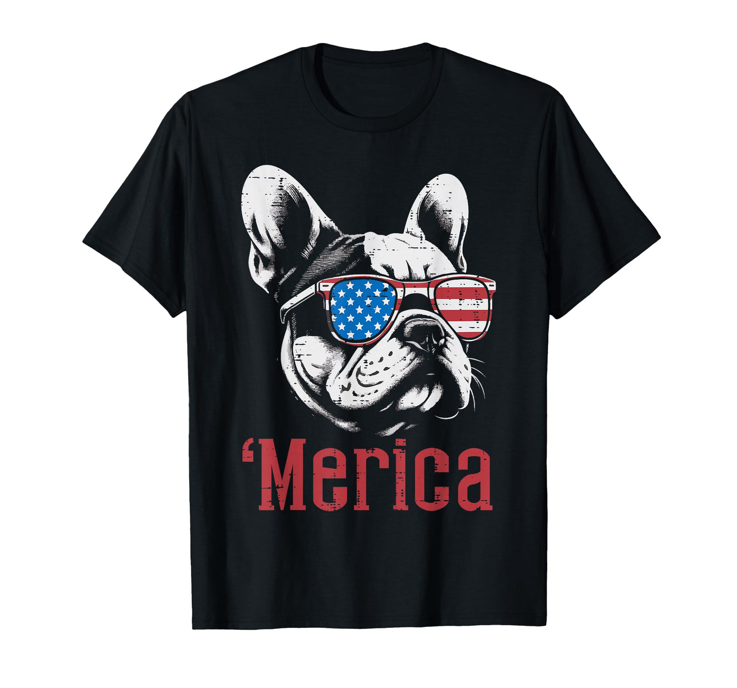 4th Of July Dog French Bulldog Merica Patriot Women Men Kids T-Shirt