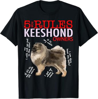 5 Rules for Keeshond Owners tee shirt T-shirt Tshirt T-Shirt