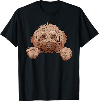 Cute Labradoodle Peeking Puppy Funny Labradoodle Dog Lover T-Shirt