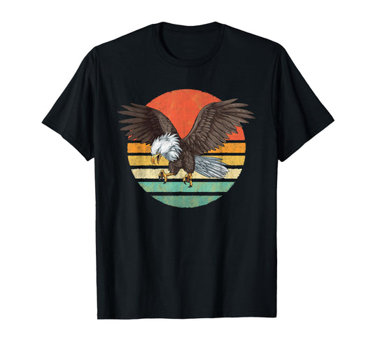 Bald Eagle T-Shirt Men Women Retro Vintage Bald Eagle T-Shirt