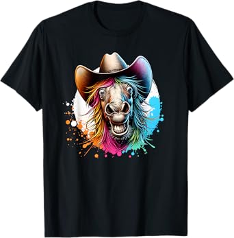 Funny Horse With Cowboy Hat T-Shirt
