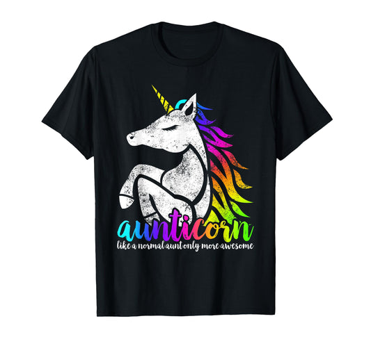 Aunticorn Like A Normal Aunt Only Awesome Tee Christmas Gift T-Shirt