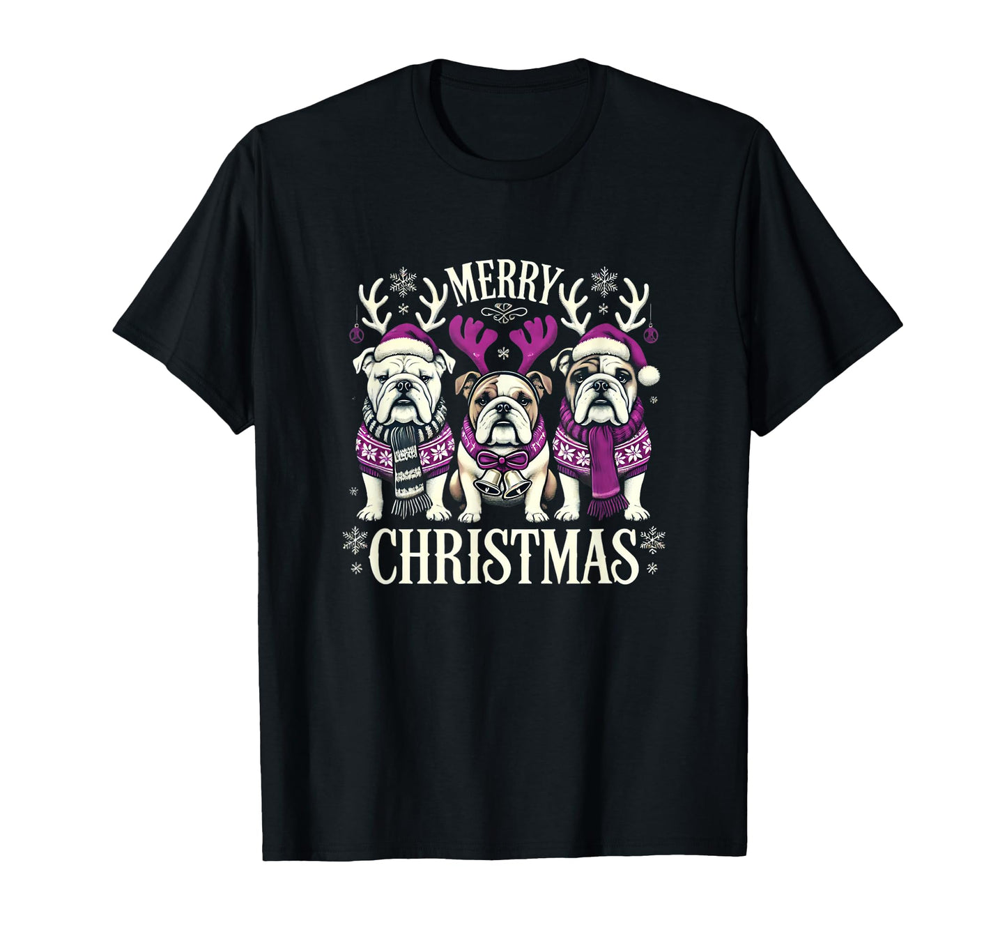 Christmas English Bulldog Mom English Bulldog Christmas T-Shirt for Men Women Girls Kids
