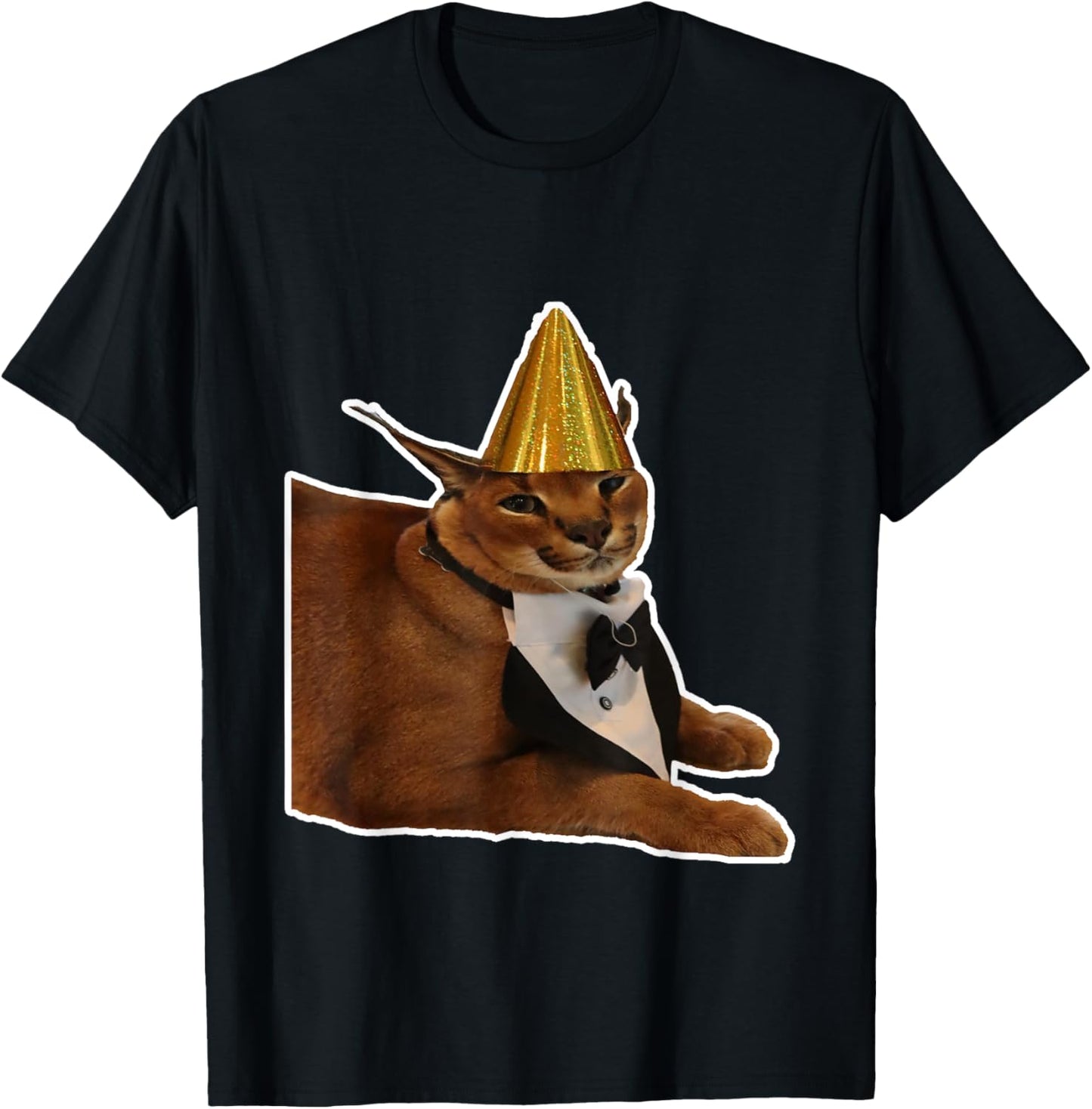 Big Floppa birthday Cat T-Shirt