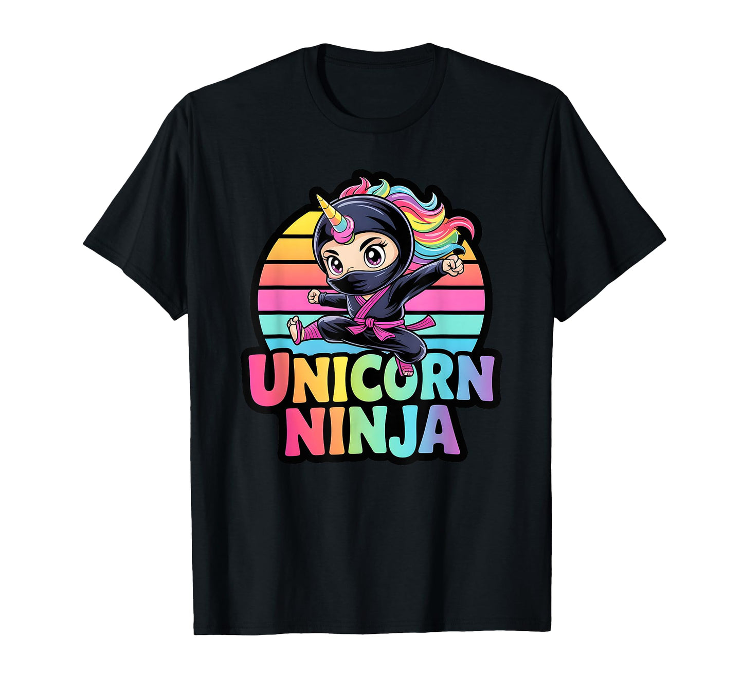 Kawaii UNICORN NINJA Birthday Cute I Like Fancy Dress Squad T-Shirt