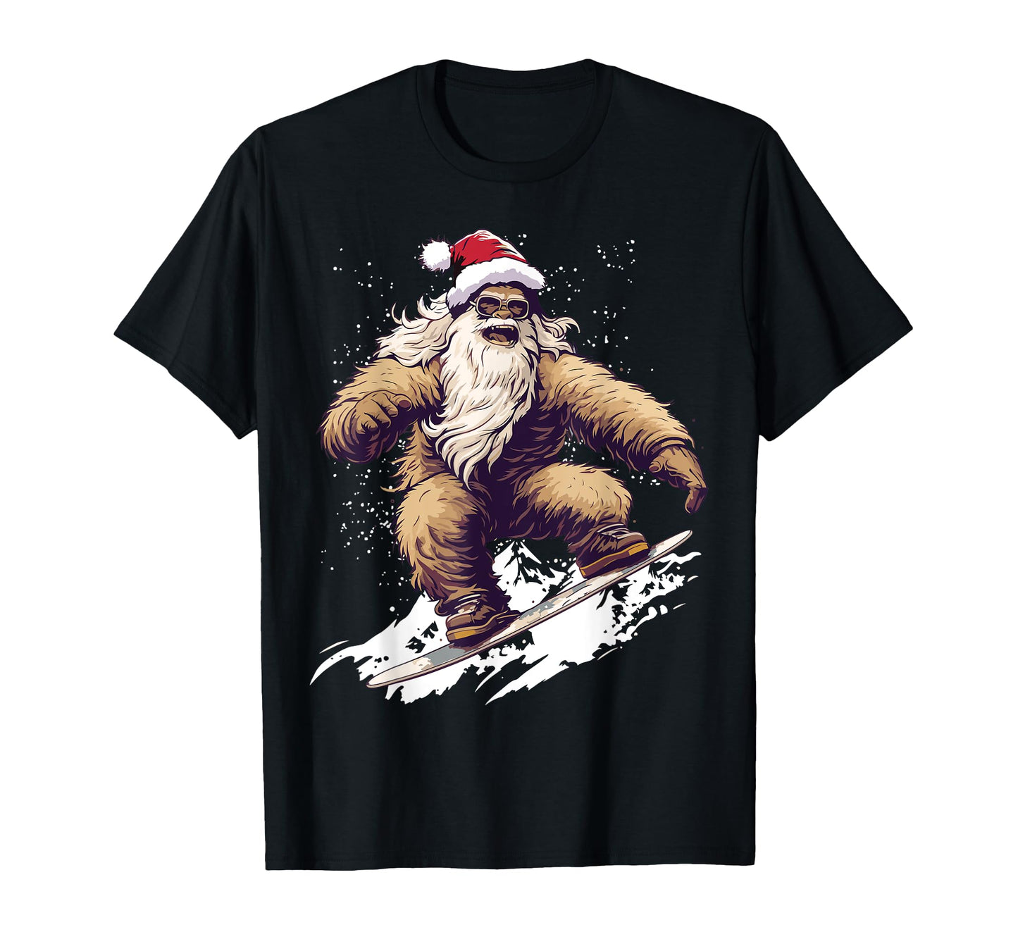 Santa Bigfoot Sasquatch Christmas Xmas Mens Womens Kids T-Shirt