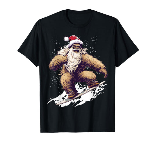 Santa Bigfoot Sasquatch Christmas Xmas Mens Womens Kids T-Shirt