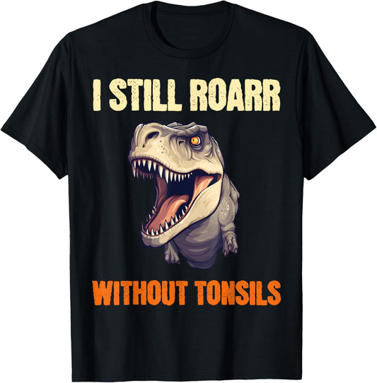 Boys Tonsil Removal Surgery Get Well Kids Dinosaur T-Shirt