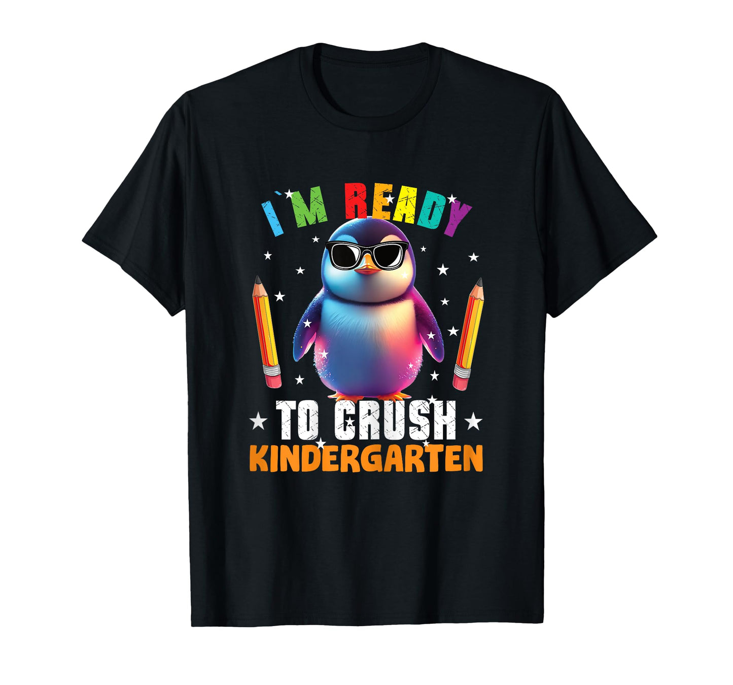 Crush Kindergarten funny Penguin Back to School Girls Gift T-Shirt