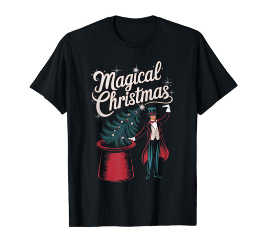 Magical Christmas Funny Xmas Holiday Celebration Magic Tree T-Shirt