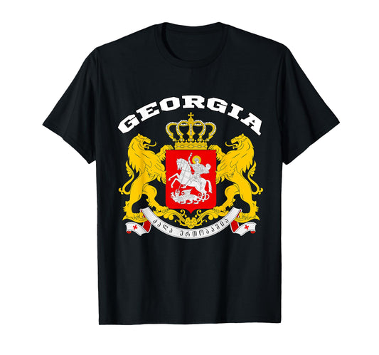 Georgia T-shirt Coat of arms Tee Flag Tbilisi Kutaisi T-Shirt