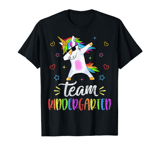 Team Kindergarten Unicorn Dab Teacher Back To School Gift T-Shirt