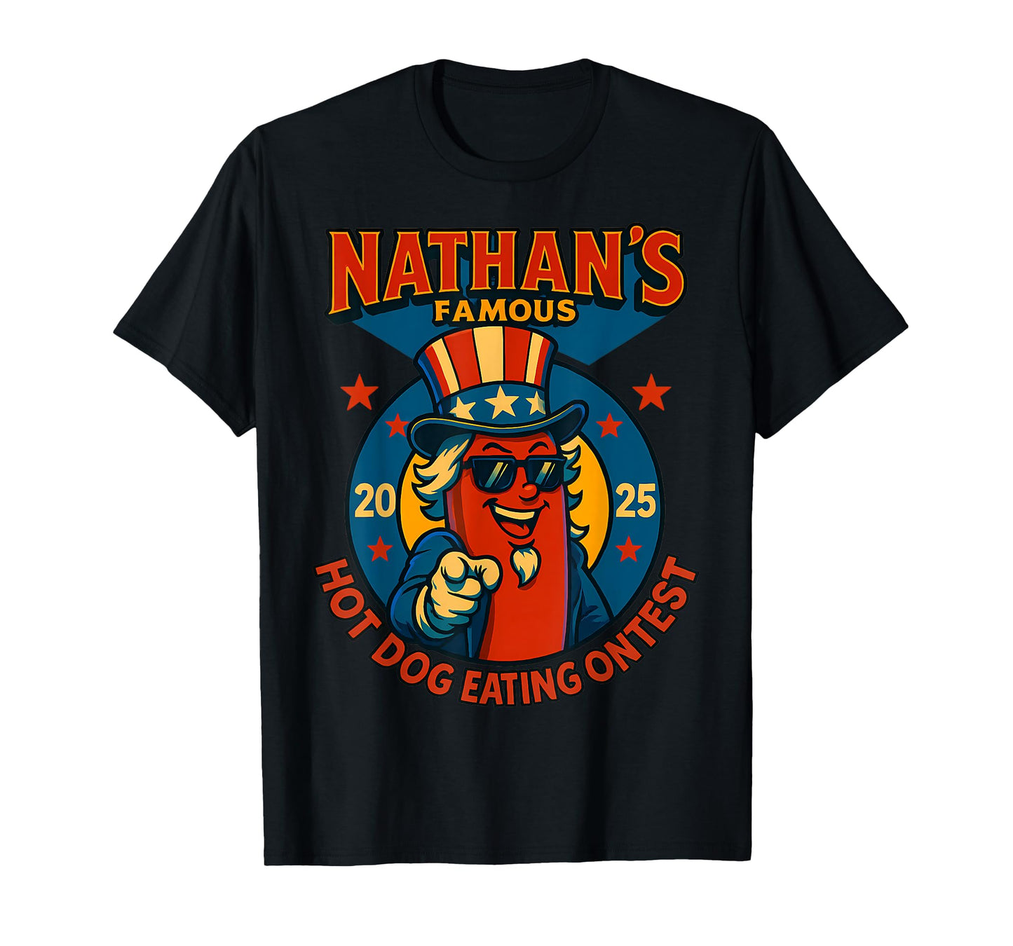 Funny Nathan’s Famous Hot Dog Eating Contest 2025 T-Shirt