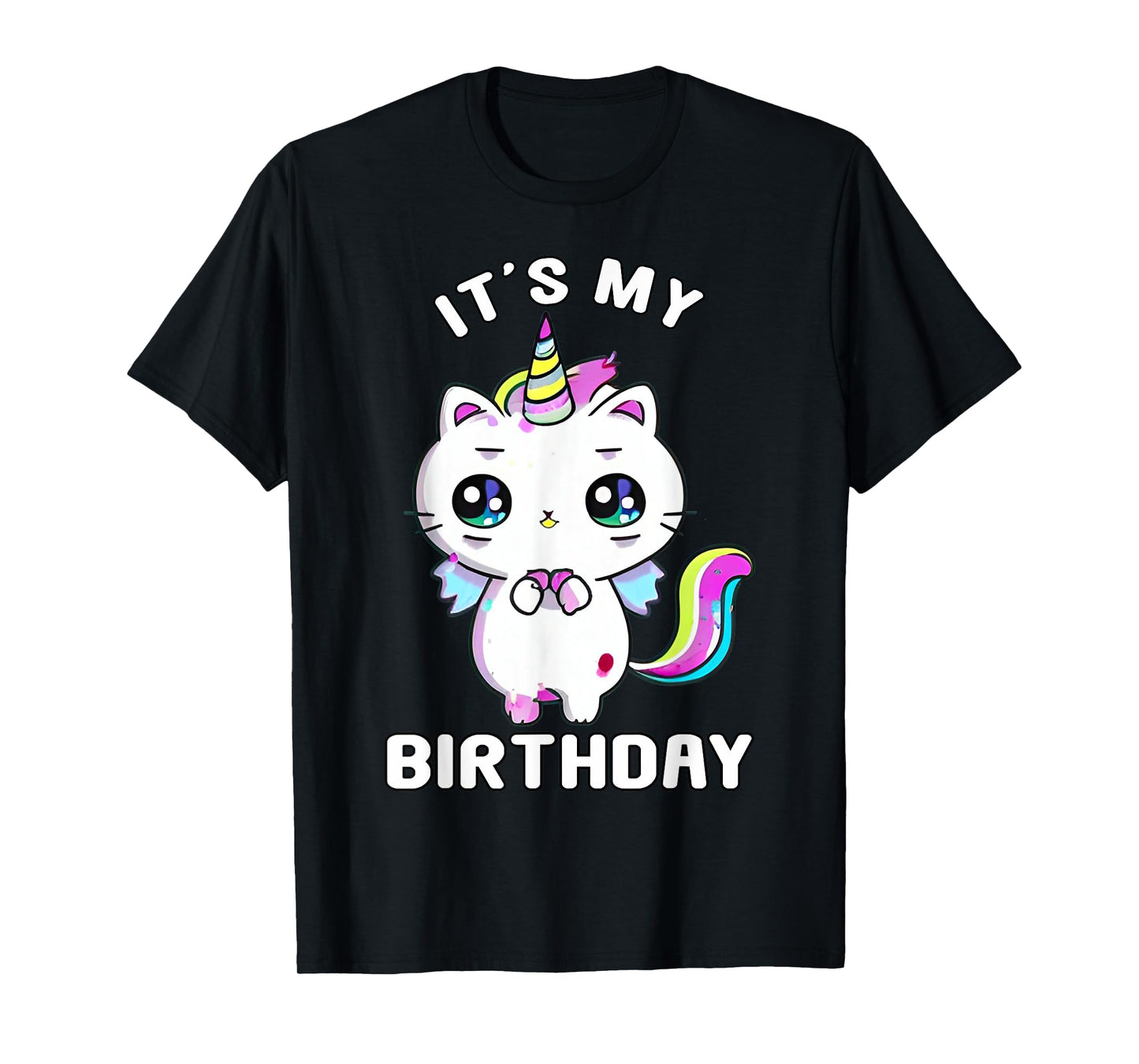It's My Birthday Caticorn Meowgical Cat Kittycorn Unicorn T-Shirt for Men Women Kids