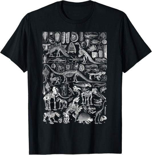 Dinosaur Fossils T-Rex Paleontology Science Archeology Gift T-Shirt