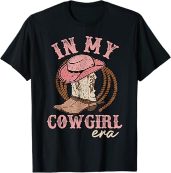 In My Cowgirl Era Groovy Cute Western Rodeo Cowgirl T-Shirt