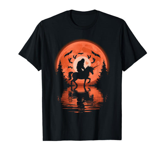 Bigfoot Riding Unicorn T-Shirt