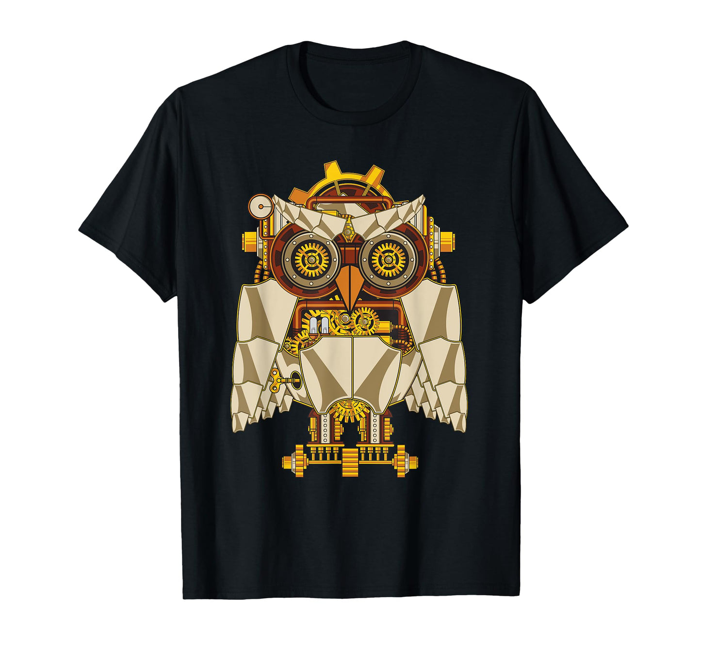 Steampunk Mechanical Owl Gear Cogs T-shirt Clockwork Shirt