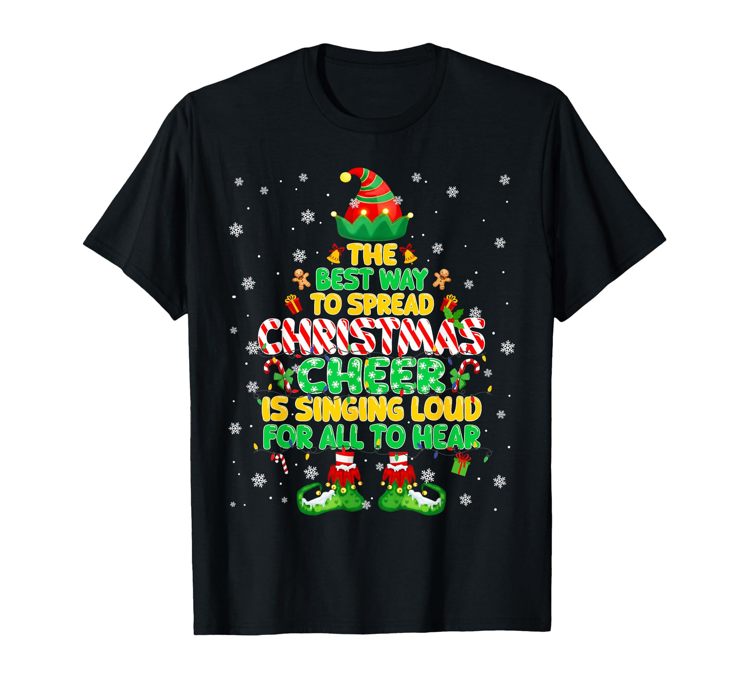 The Best Way to Spread Christmas Elf Xmas Boys Mens Kids T-Shirt