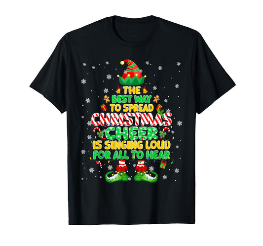 The Best Way to Spread Christmas Elf Xmas Boys Mens Kids T-Shirt