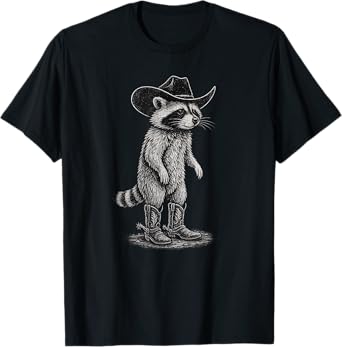 Howdy Raccoon Vintage Cowboy Trash Panda Western Country T-Shirt