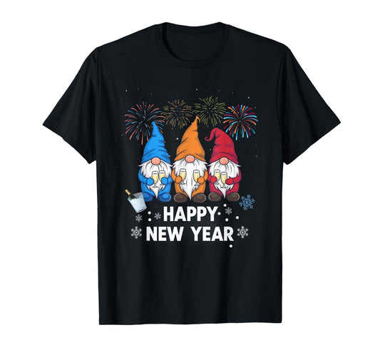 Happy New Years Eve Party Gnomes Matching Family Outfit T-Shirt