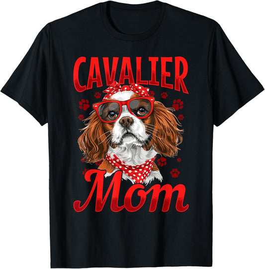 Cavalier King Charles Spaniel Dog Breed Cavalier Mom T-Shirt