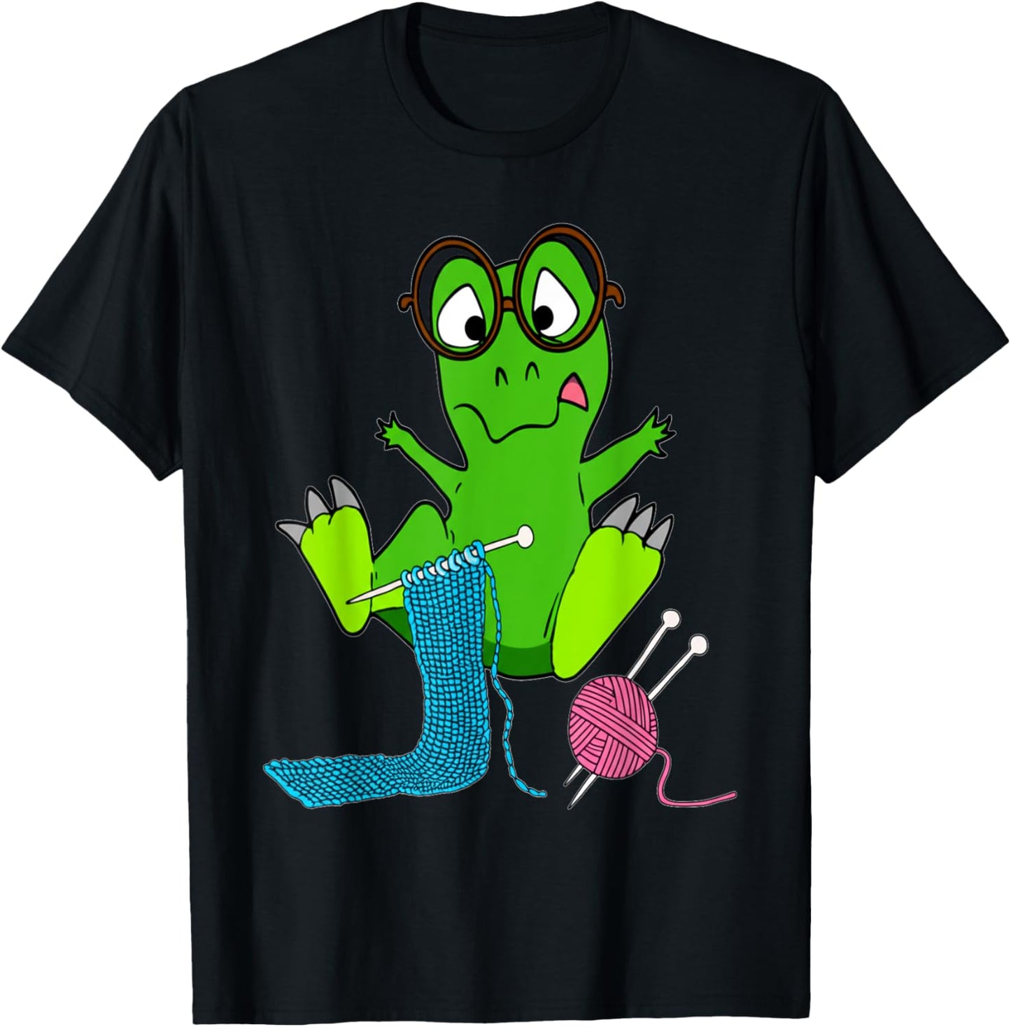 Knitting T-Rex Dinosaur - Funny Crochet Yarn Knitter T-Shirt