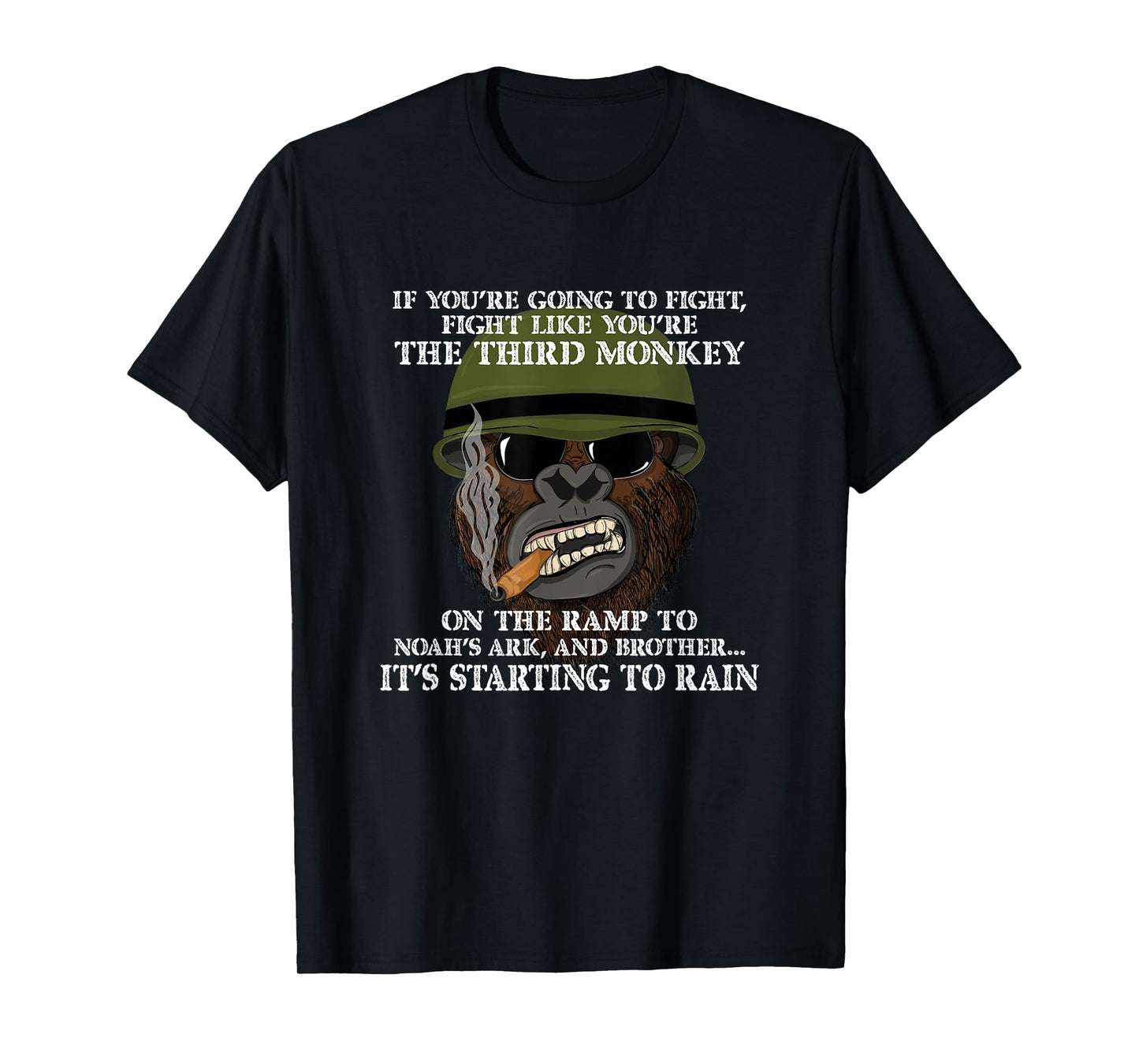Fight Like the Third Monkey - Funny Boxing and MMA Meme T-Shirt