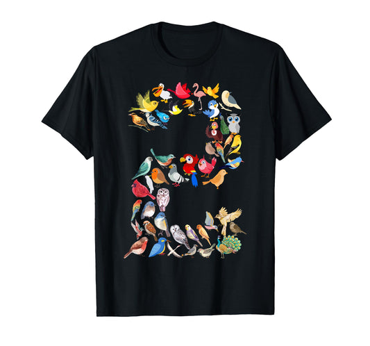 Toddler 2nd Birthday Birds Themed 2 Year Old Kids Bird Lover T-Shirt