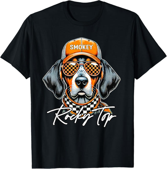 Vintage Orange Blooded Tennessee Dog Lover Rocky Top Outfit T-Shirt