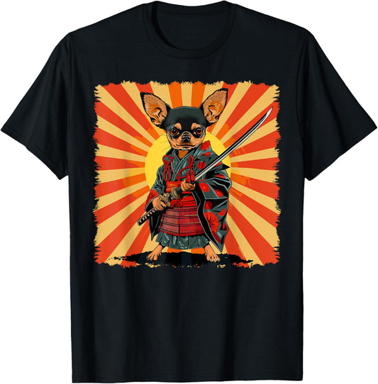 Chihuahua Dog Japanese Art Samurai Ukiyo-e T-Shirt