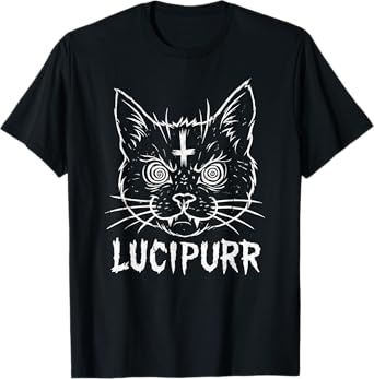 Lucipurr Possessed Cat | Occult Satanic Gothic Horrorcore Men Women T-Shirt