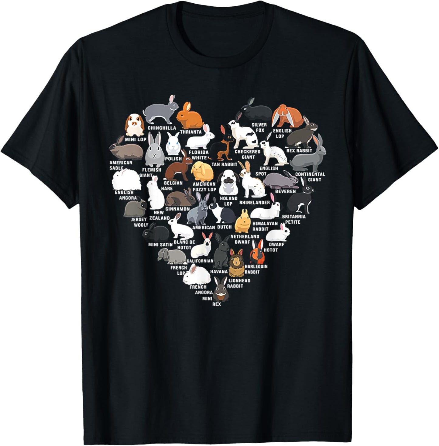 Love Bunnies Funny Rabbit Heart T-Shirt