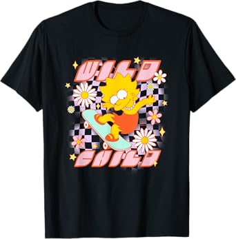 The Simpsons Lisa Riding Skateboard Wild Child T-Shirt